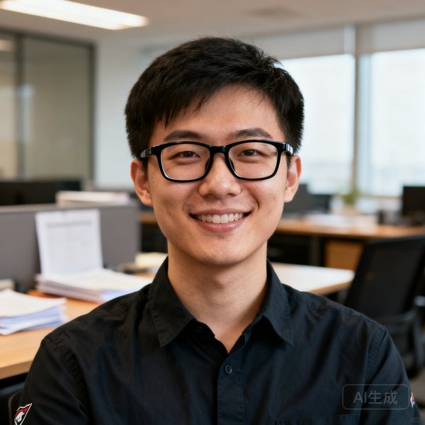 RAYBET雷竞技联合创始人林震宇，前LPL官方数据工程师，戴黑框眼镜，身着深色衬衫，在办公室中微笑面对镜头
